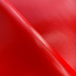 Ткань ПВХ 600 гр/м2 плотная, Красный (Ширина 150см), на отрез  в Чехове