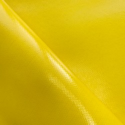 Ткань ПВХ 600 гр/м2 плотная, Жёлтый (Ширина 150см), на отрез  в Чехове