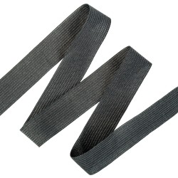 Окантовочная лента-бейка, цвет Чёрный 22мм (на отрез)  в Чехове