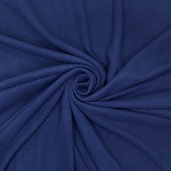 Ткань Флис Односторонний 130 гр/м2, цвет Темно-синий (на отрез)  в Чехове