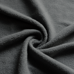 Ткань Флис Односторонний 130 гр/м2, цвет Серый (на отрез)  в Чехове