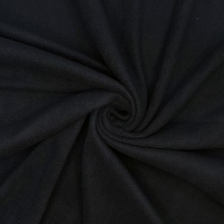 Ткань Флис Односторонний 130 гр/м2, цвет Черный (на отрез)  в Чехове