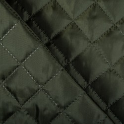 Стеганая подкладочная ткань с синтепоном (100гр/м2), цвет Хаки (на отрез)  в Чехове